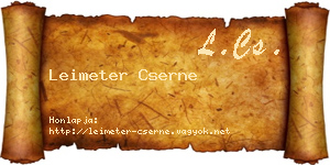 Leimeter Cserne névjegykártya